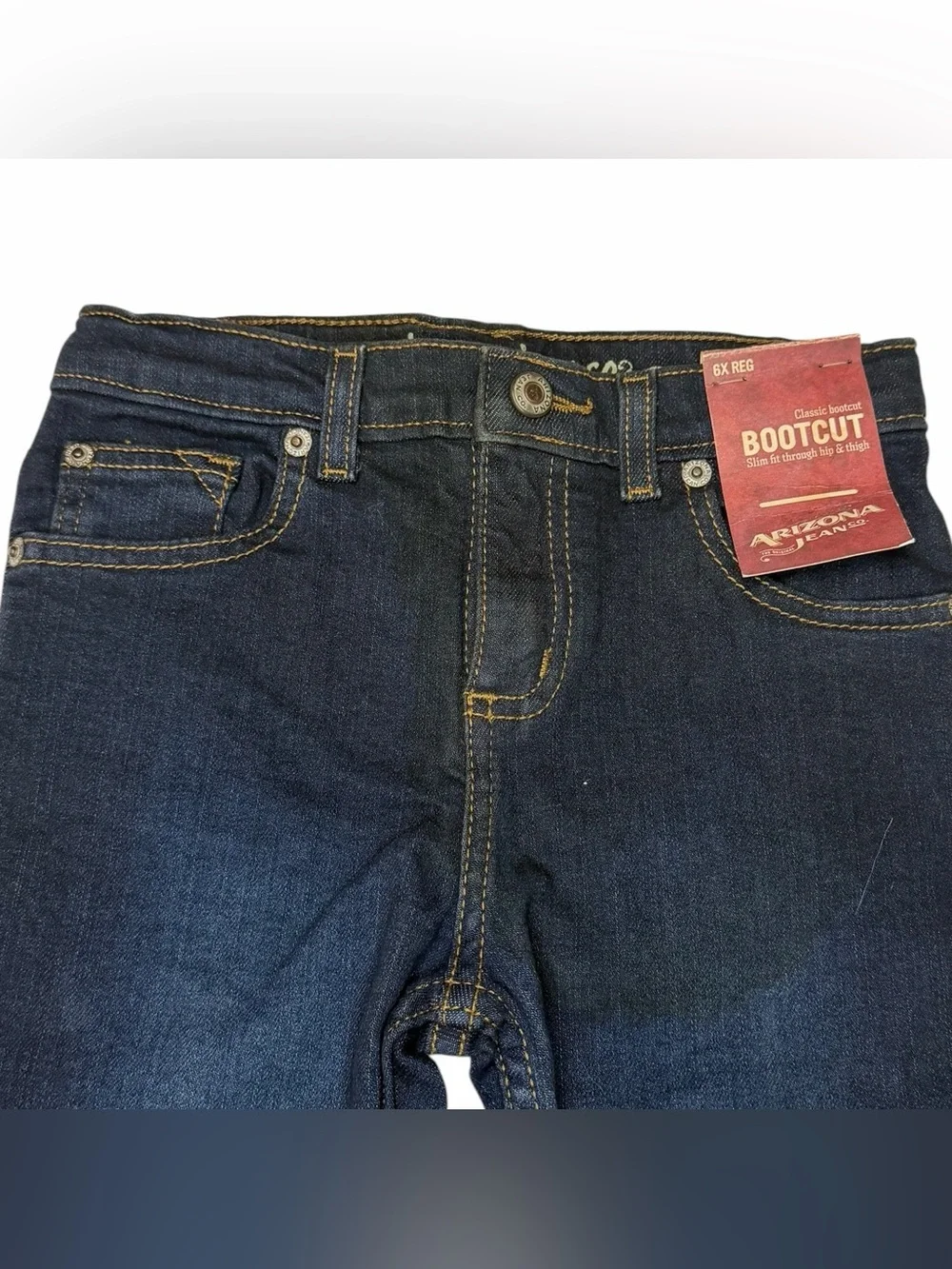 Arizona Jean Co Girls Size 6X Regular Dark Wash Bootcut Jeans NWT